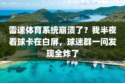 雷速体育系统崩溃了？我半夜看球卡在白屏，球迷群一问发现全炸了