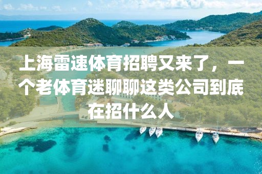 上海雷速体育招聘又来了，一个老体育迷聊聊这类公司到底在招什么人