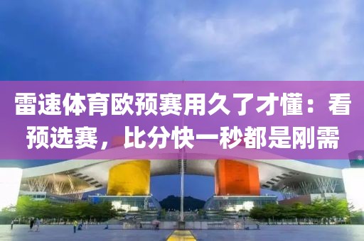 雷速体育欧预赛用久了才懂：看预选赛，比分快一秒都是刚需