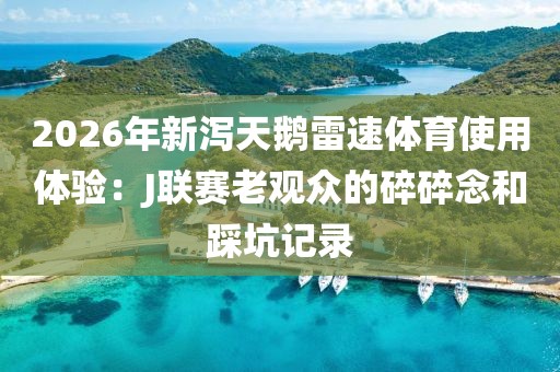 2026年新泻天鹅雷速体育使用体验：J联赛老观众的碎碎念和踩坑记录
