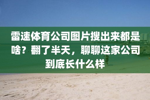雷速体育公司图片搜出来都是啥？翻了半天，聊聊这家公司到底长什么样