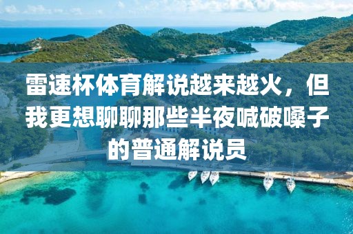 雷速杯体育解说越来越火，但我更想聊聊那些半夜喊破嗓子的普通解说员