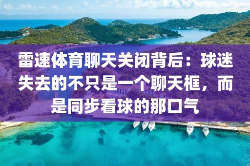 雷速体育聊天关闭背后：球迷失去的不只是一个聊天框，而是同步看球的那口气