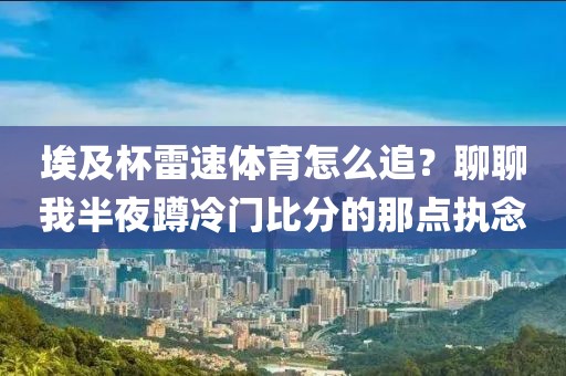 埃及杯雷速体育怎么追?聊聊我半夜蹲冷门比分的那点执念
